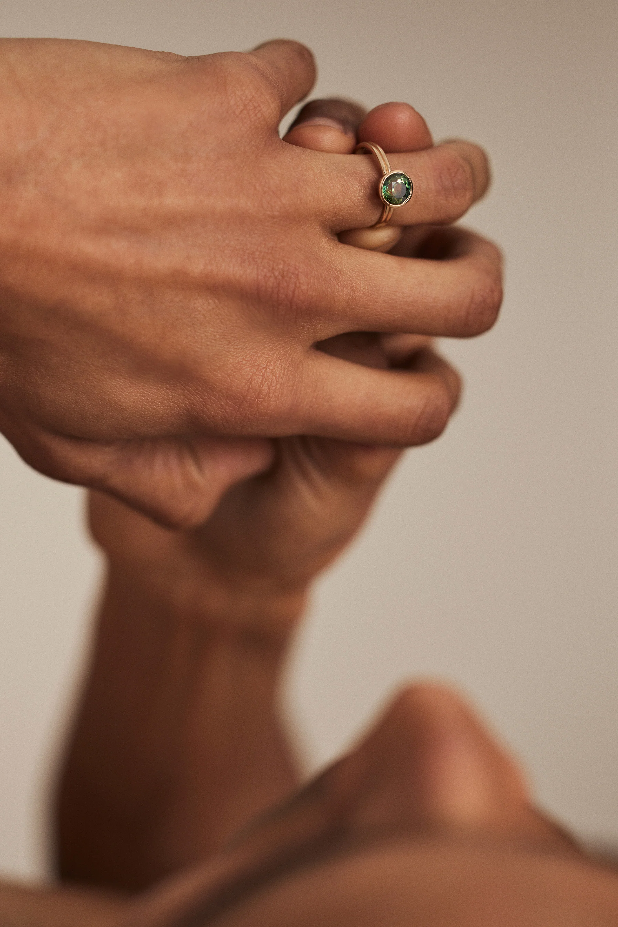 One of a Kind Ridge Ring Set - Sapphire - Image 4