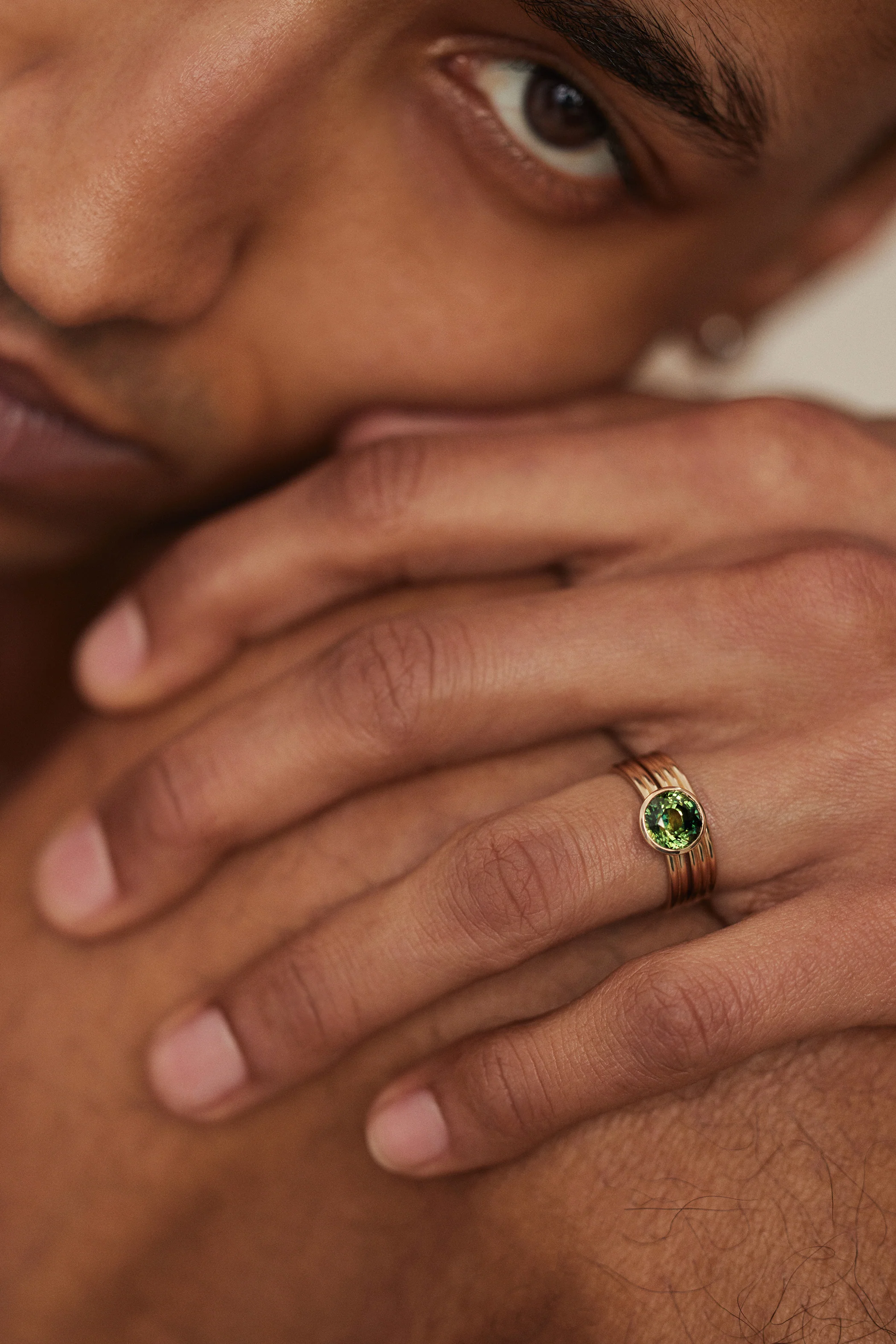 One of a Kind Ridge Ring Set - Sapphire - Image 5
