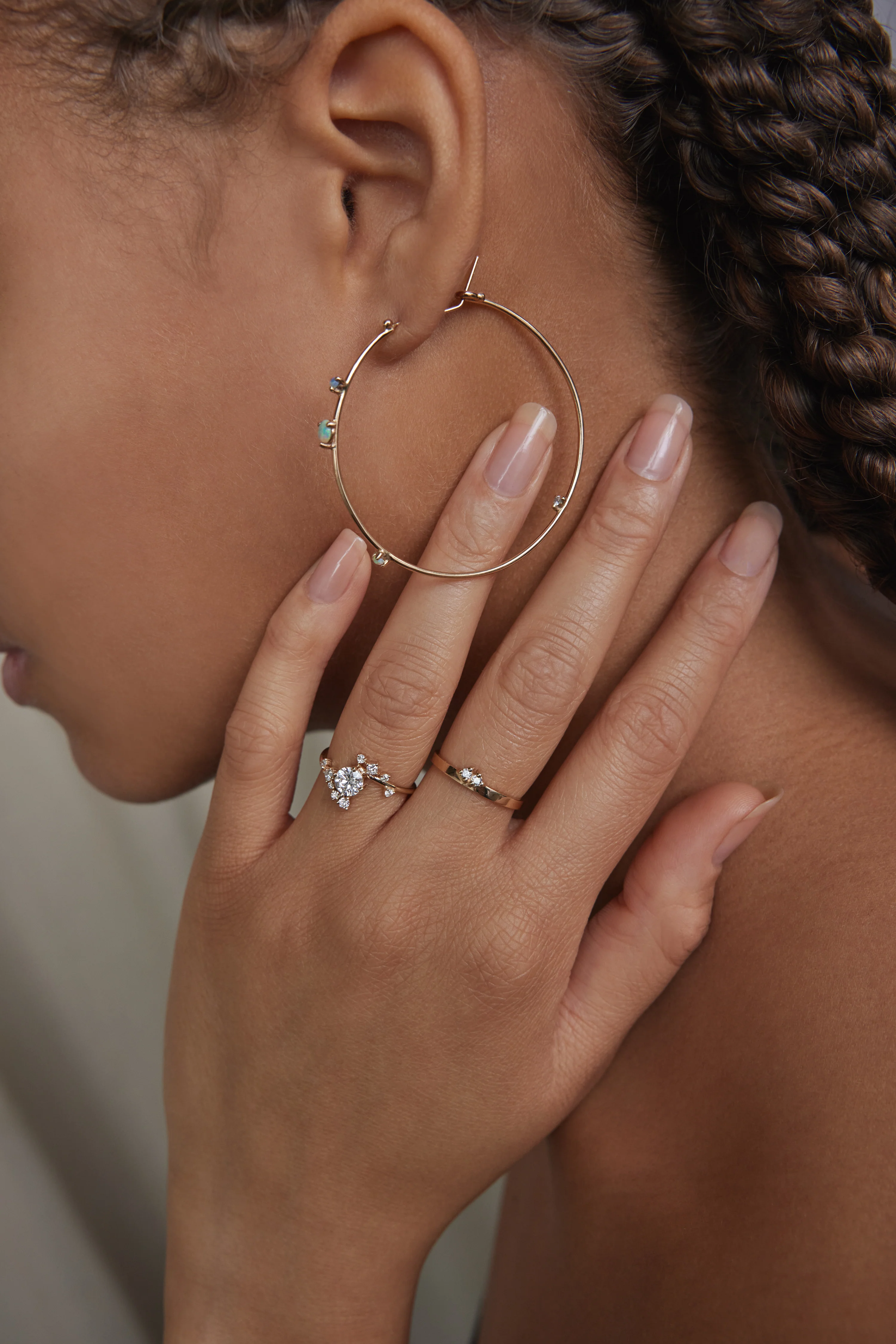 One of a Kind Round Brilliant Cut Diamond Celestial Ring No. 2 - Image 4