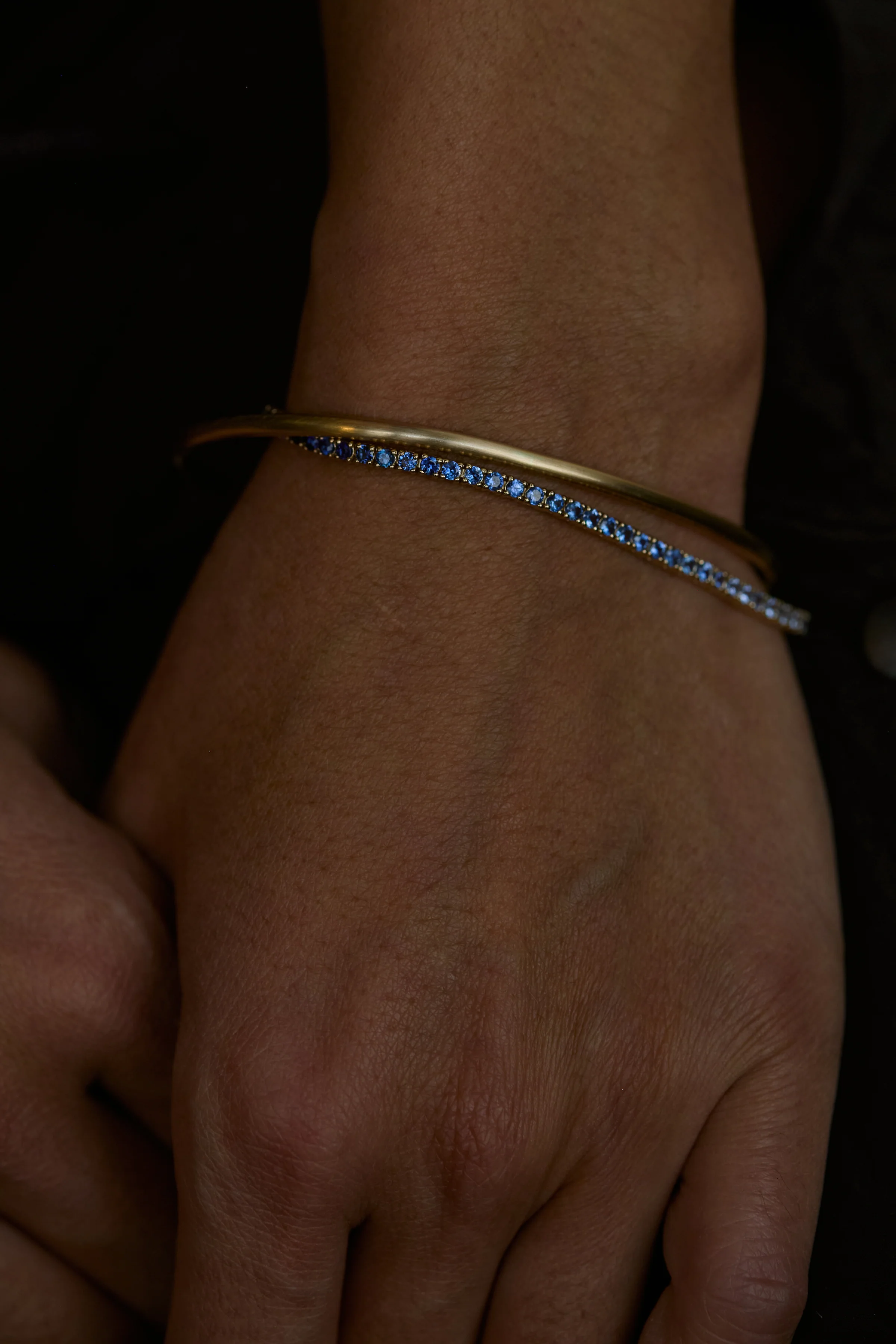 One of a Kind Sapphire Gradient Tennis Bracelet - Image 2
