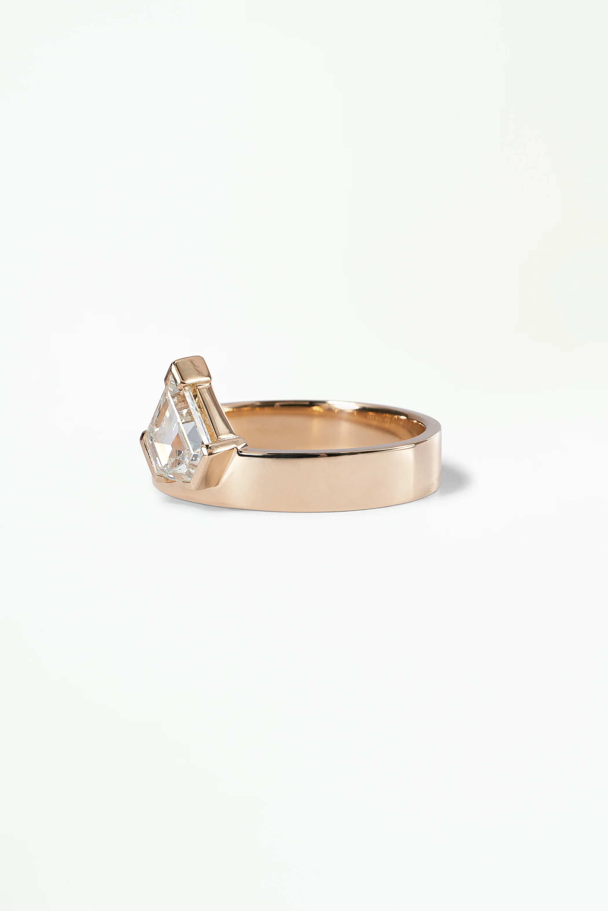 One of a Kind Shield Cut Diamond Monolith Ring No. 10 - Image 3