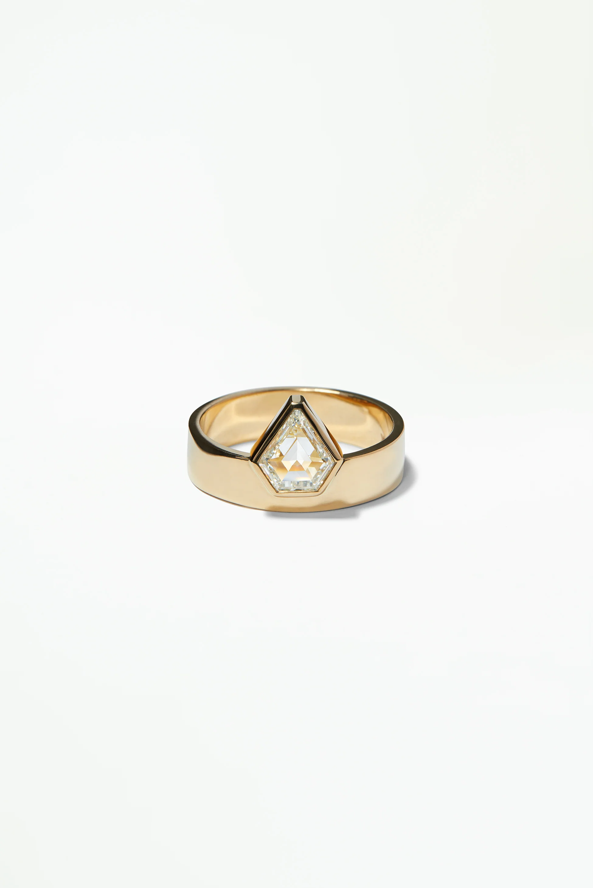 One of a Kind Shield Diamond Monolith Ring - Image 2