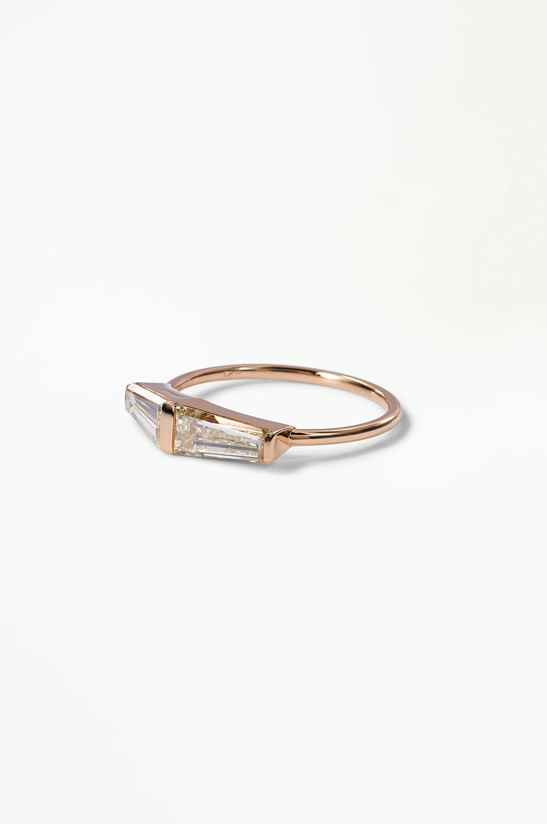 One of a Kind Tapered Baguette Cut Diamond Mosaic Ring No. 41 - Image 3