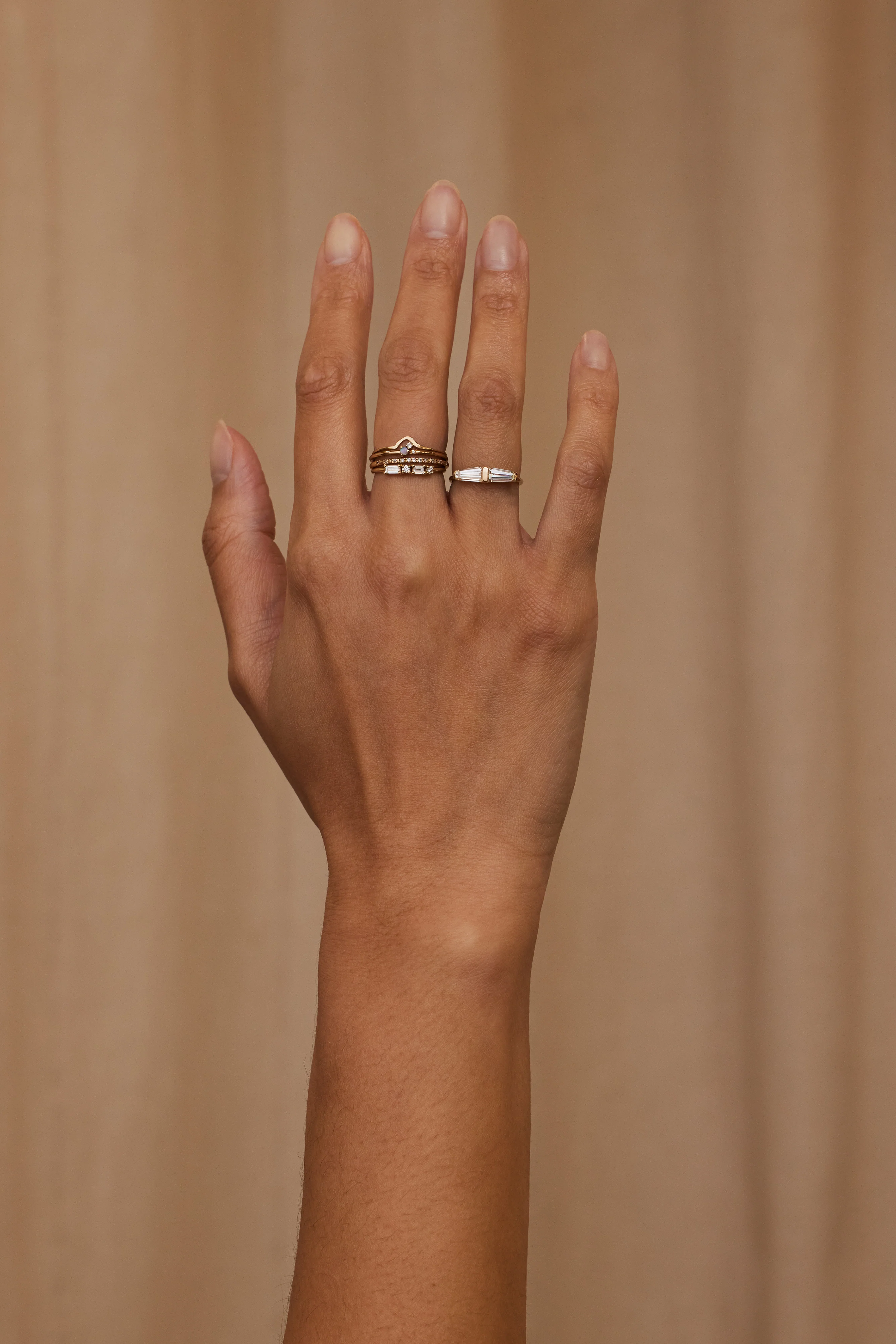 One of a Kind Tapered Baguette Cut Diamond Mosaic Ring No. 41 - Image 4
