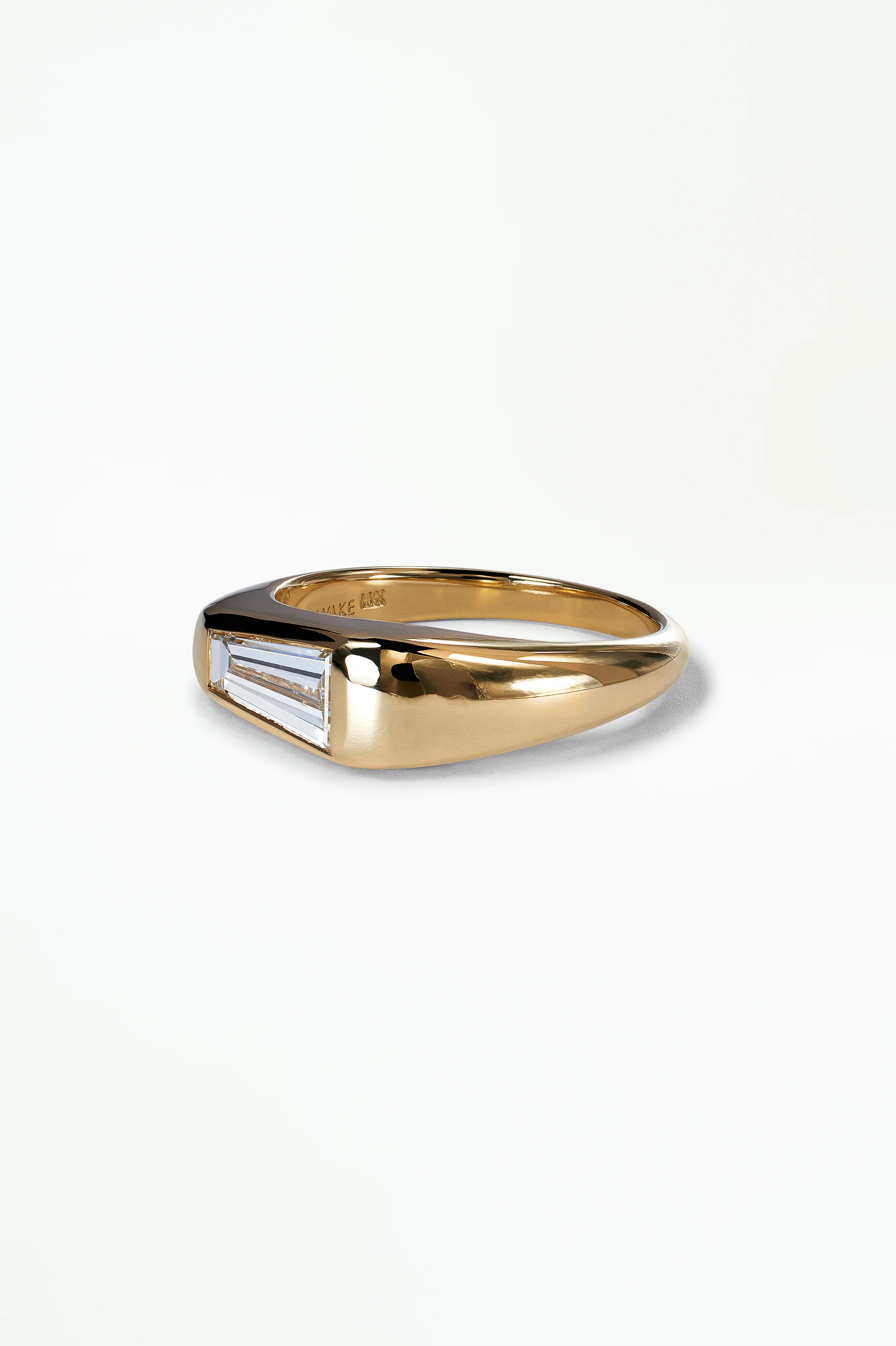 One of a Kind Tapered Baguette Cut Soft Signet Ring No. 65 - Image 3