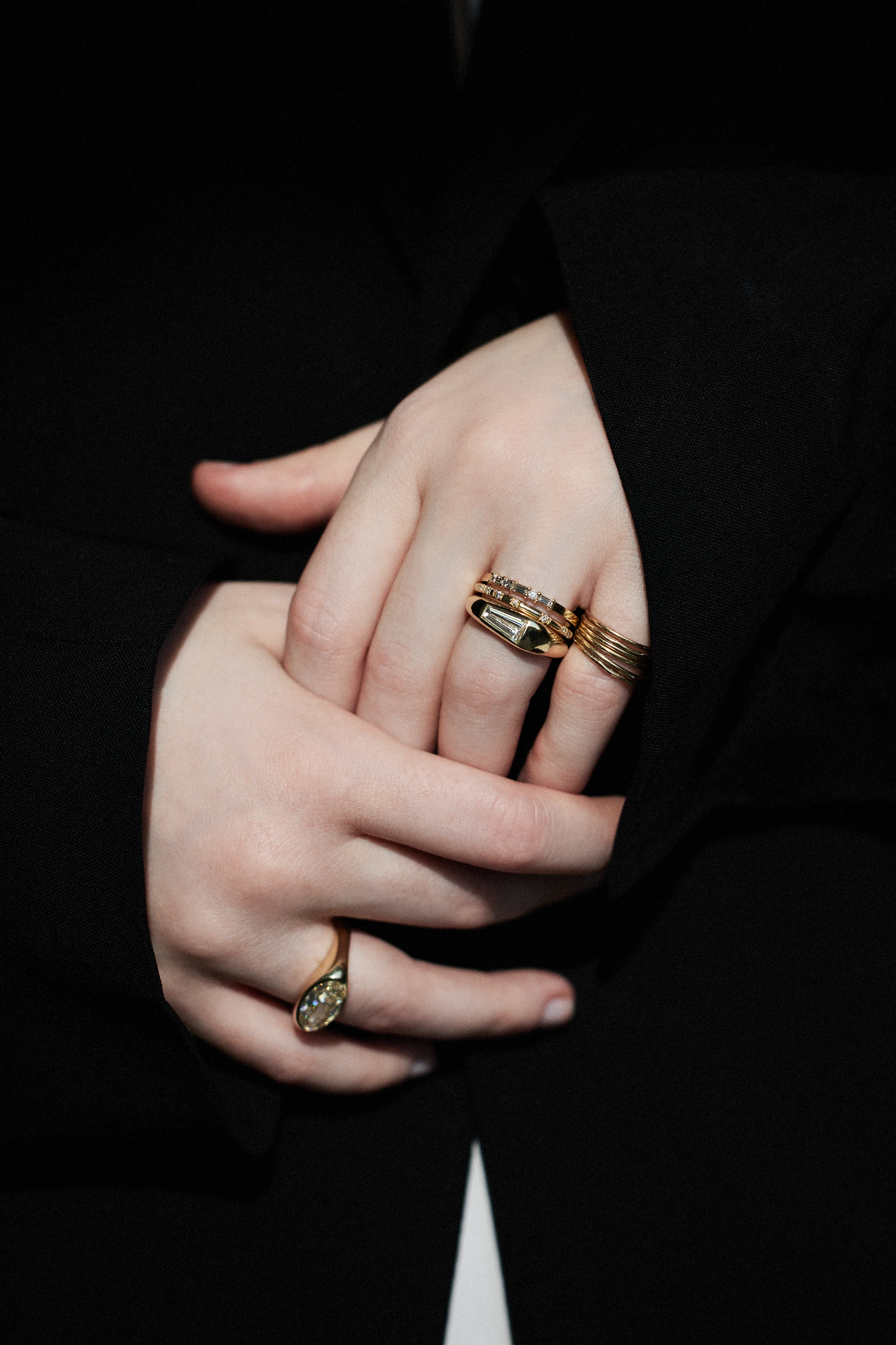 One of a Kind Tapered Baguette Cut Soft Signet Ring No. 65 - Image 4
