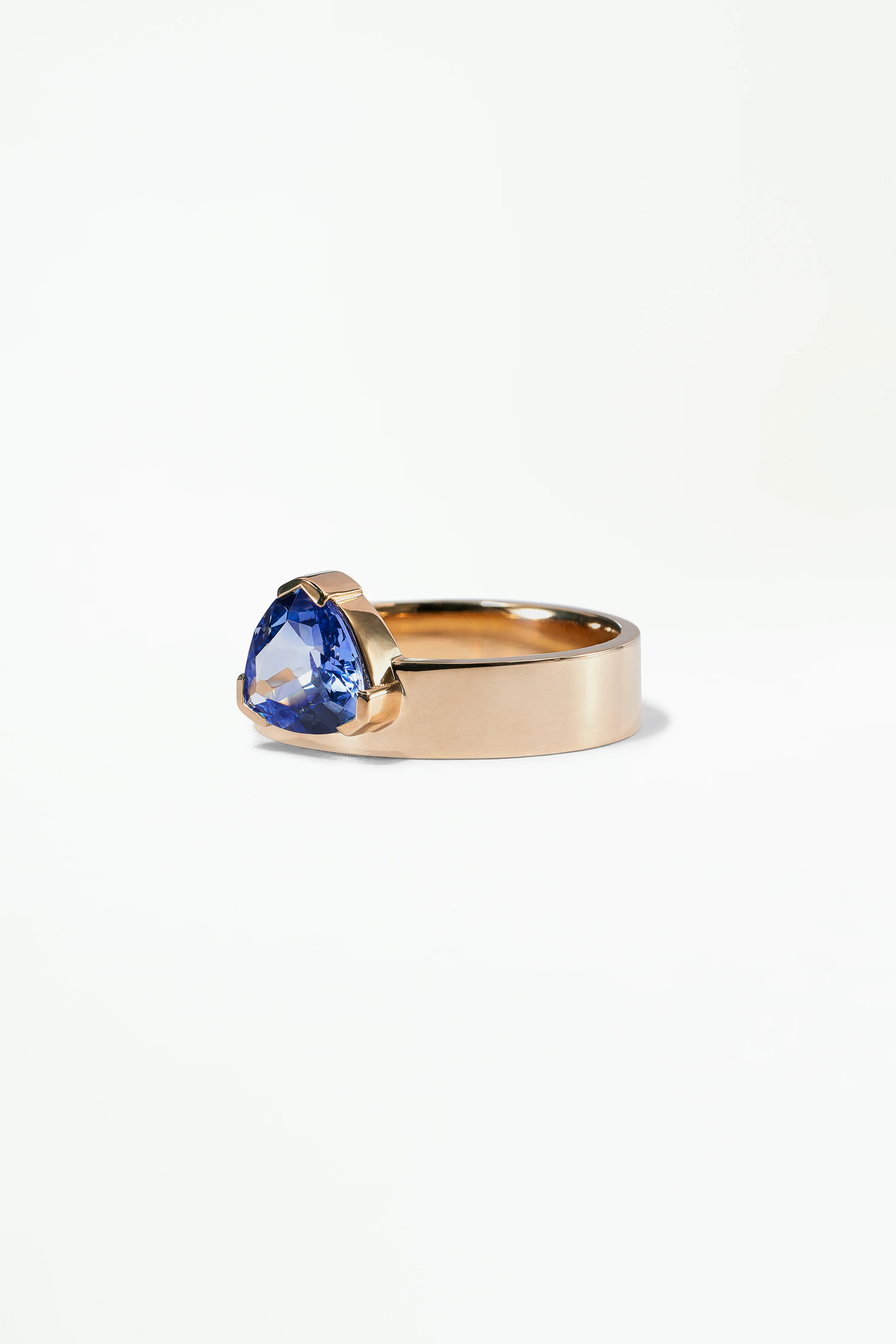 One of a Kind Trillion Cut Sapphire Monolith Ring No. 19 - Image 3