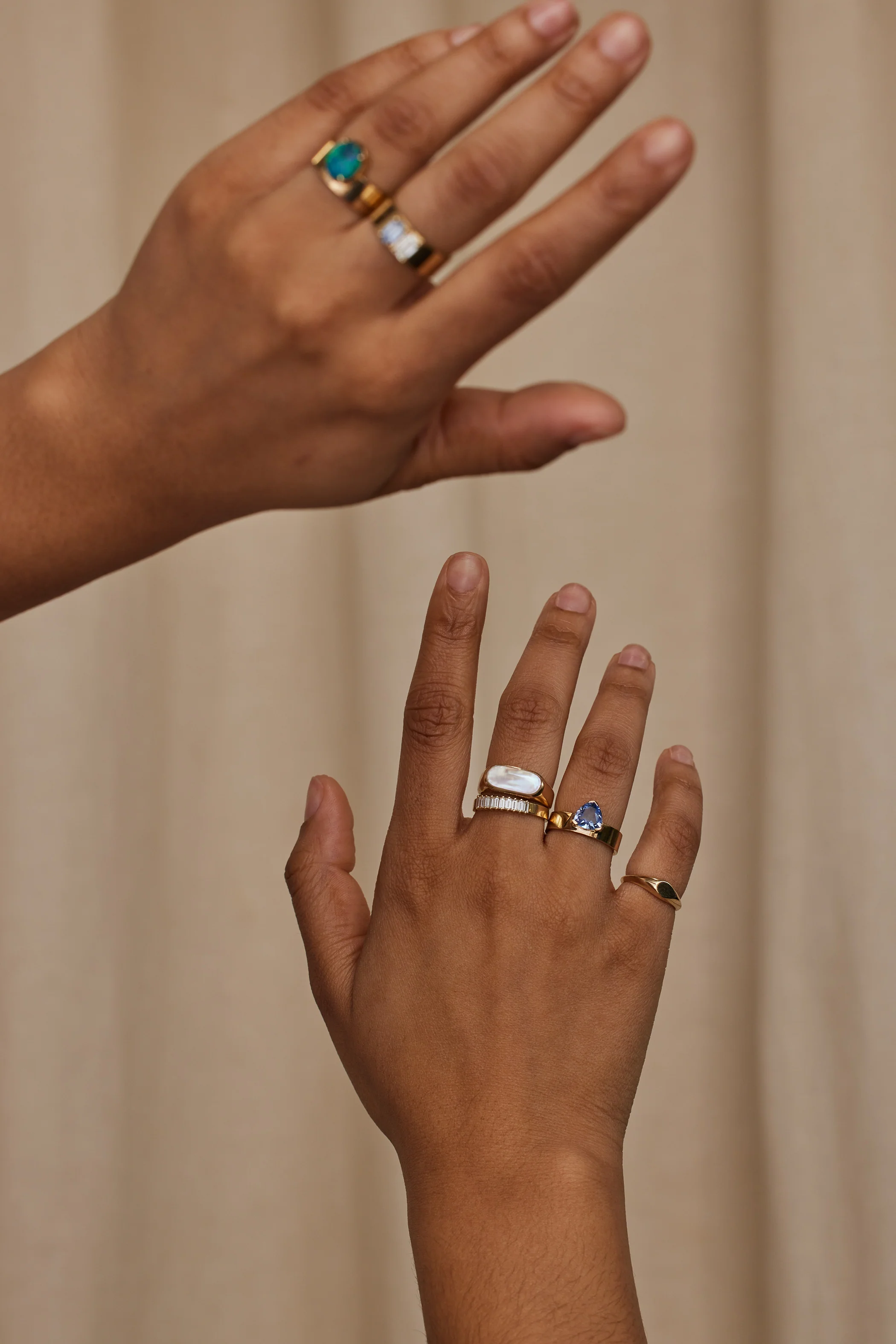 One of a Kind Trillion Cut Sapphire Monolith Ring No. 19 - Image 5