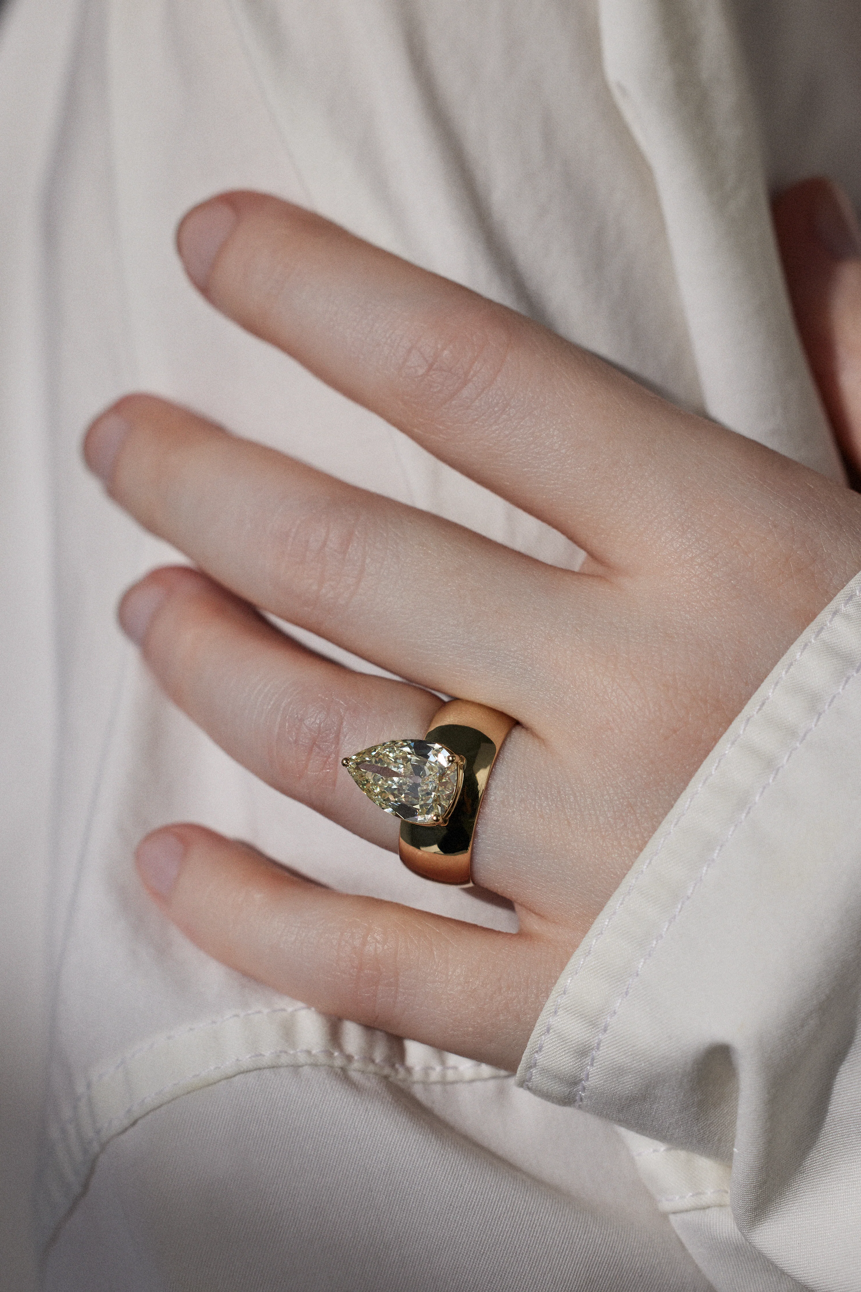 One of a Kind Vintage Pear Dome Monolith Ring No. 44 - Image 2