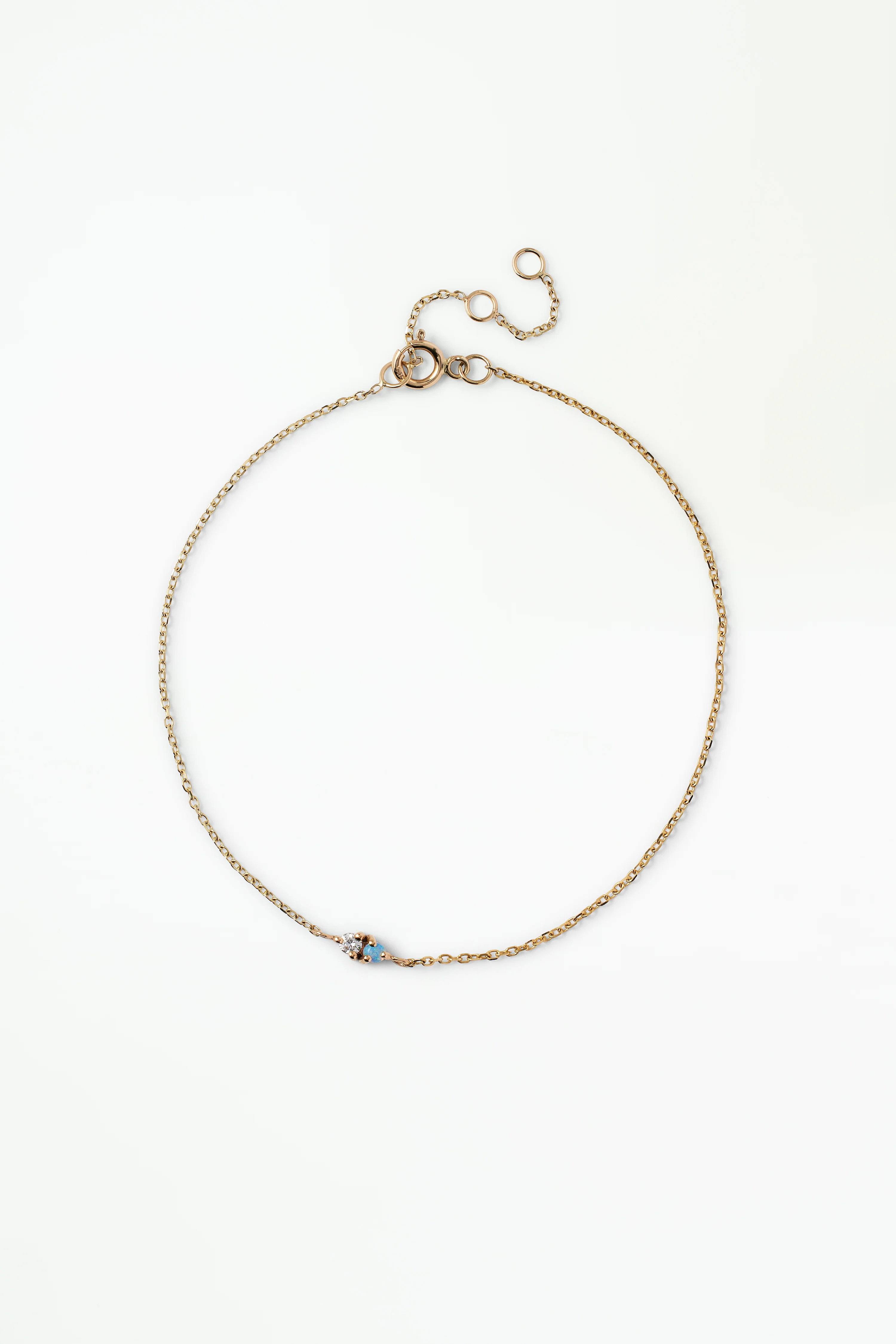 Opal and Diamond Two-Step Bracelet