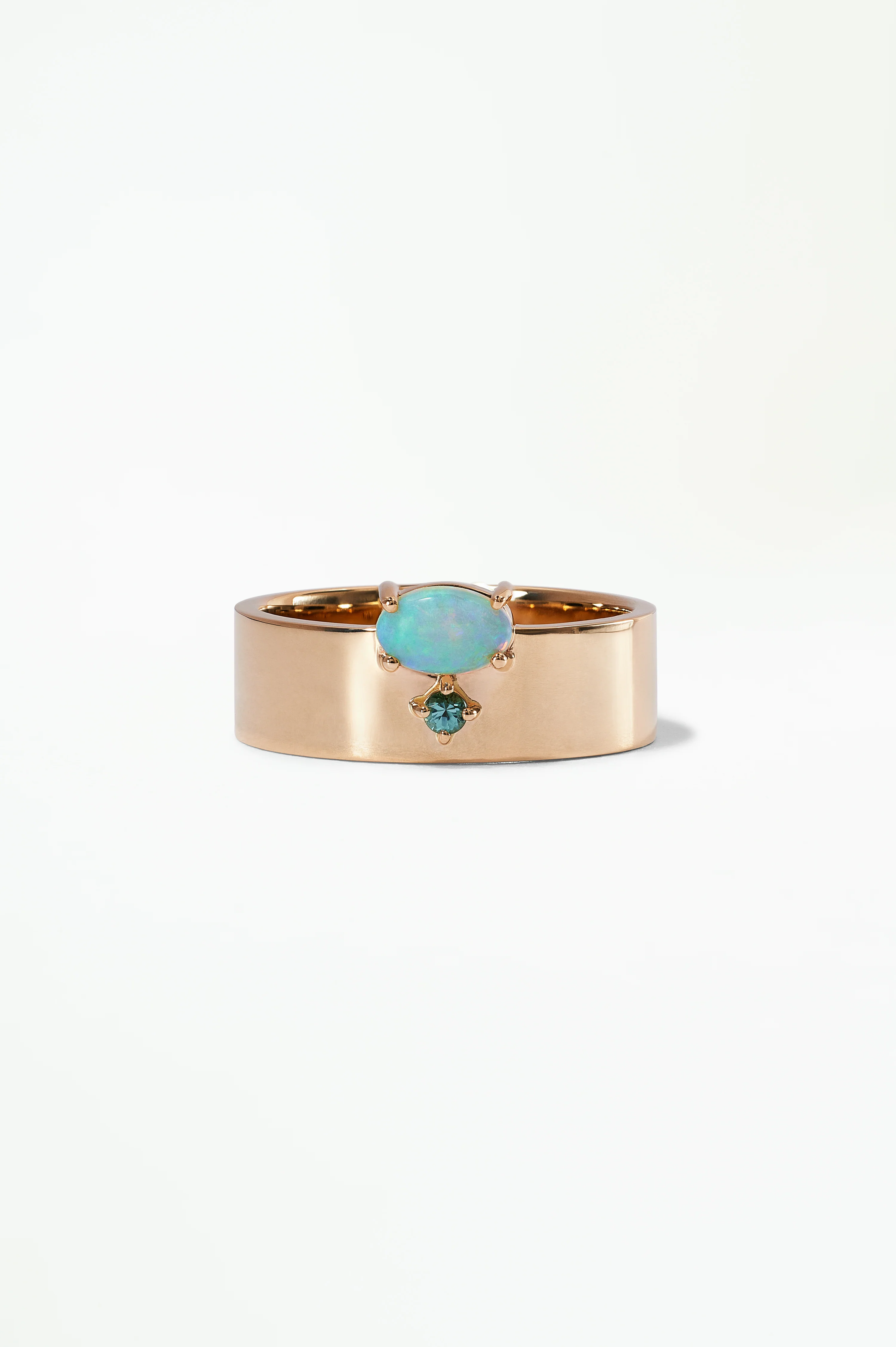 Opal and Tourmaline Bricolage Ring
