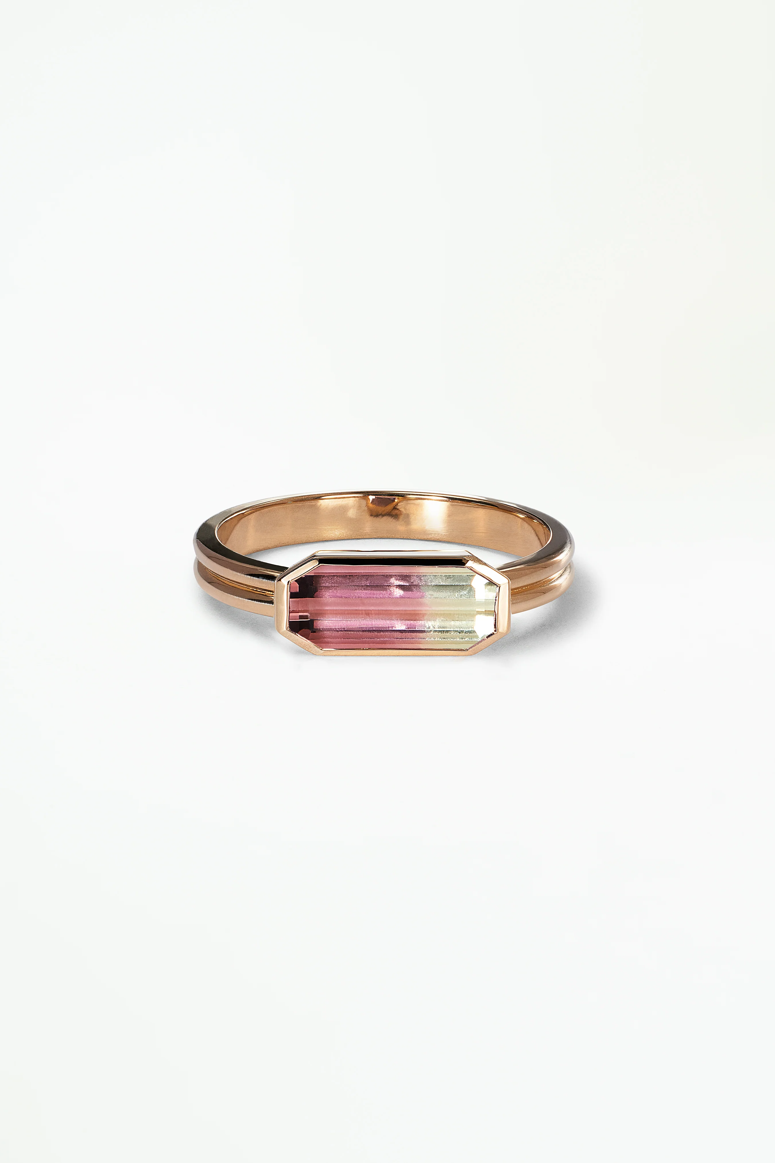Ridge Solitaire Ring – Emerald Cut - Image 13