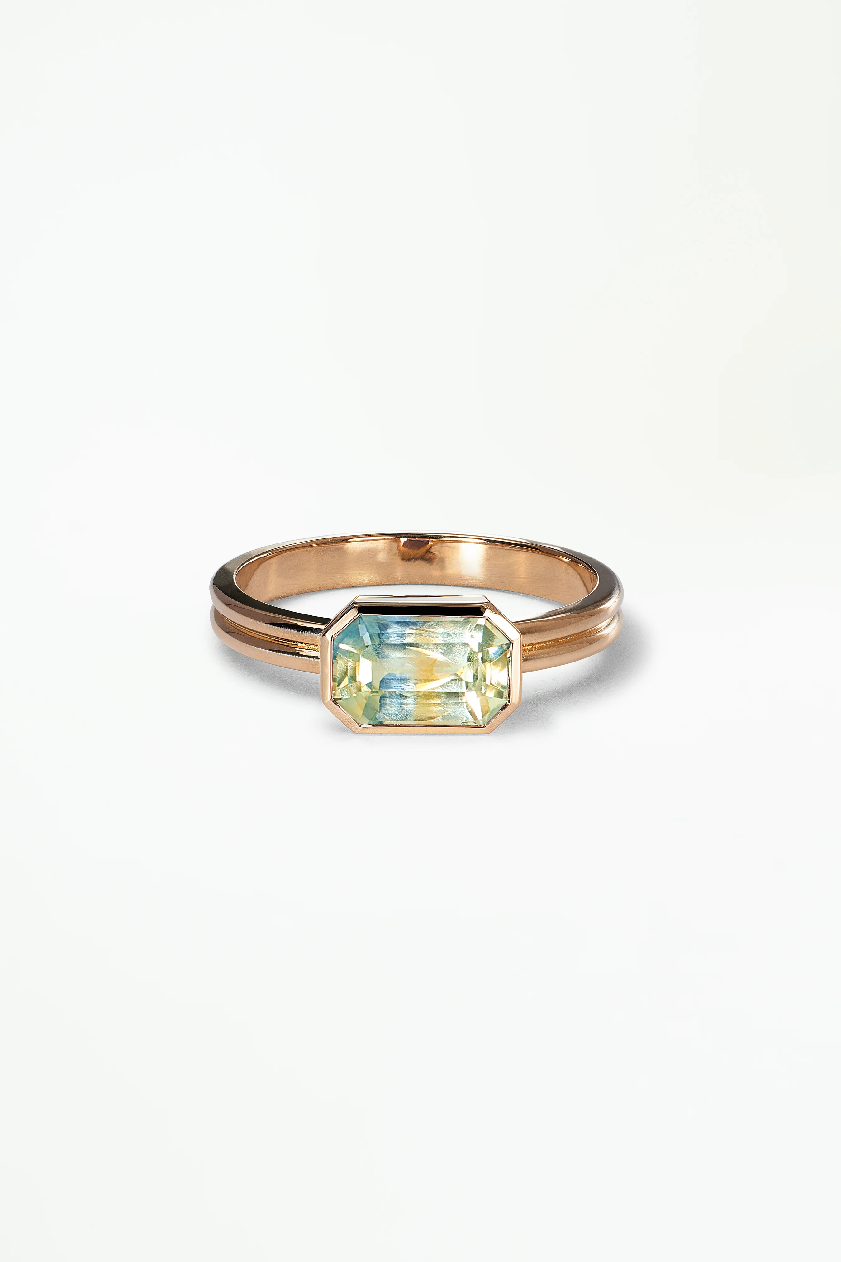 Ridge Solitaire Ring – Emerald Cut - Image 17