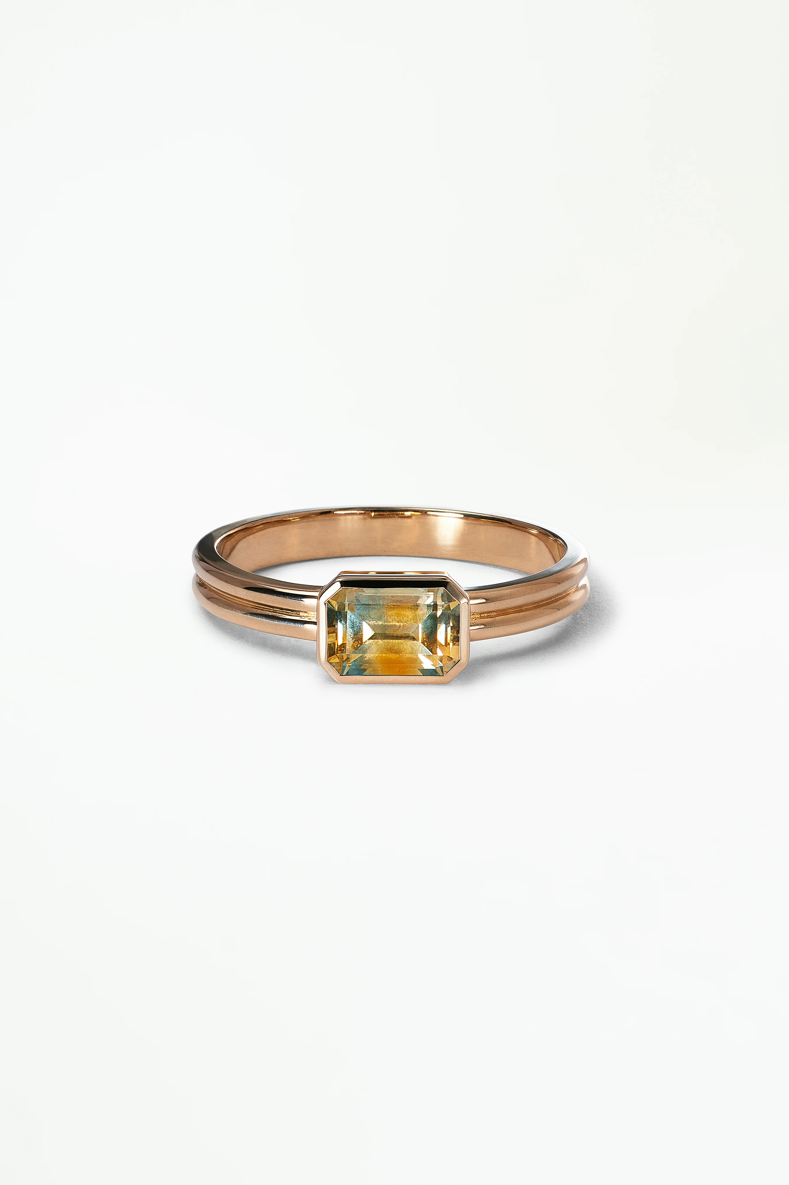 Ridge Solitaire Ring – Emerald Cut - Image 21