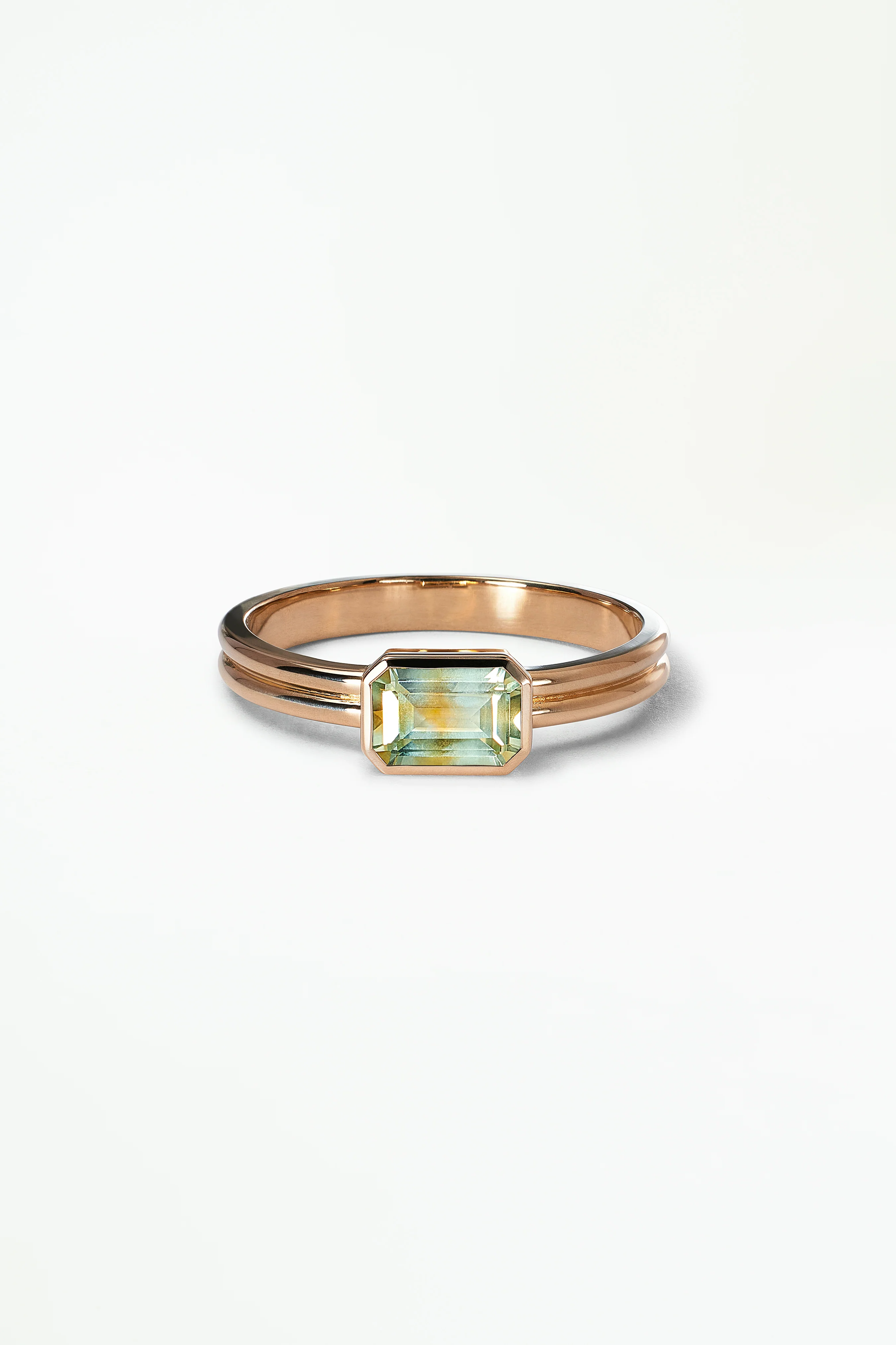 Ridge Solitaire Ring – Emerald Cut - Image 22