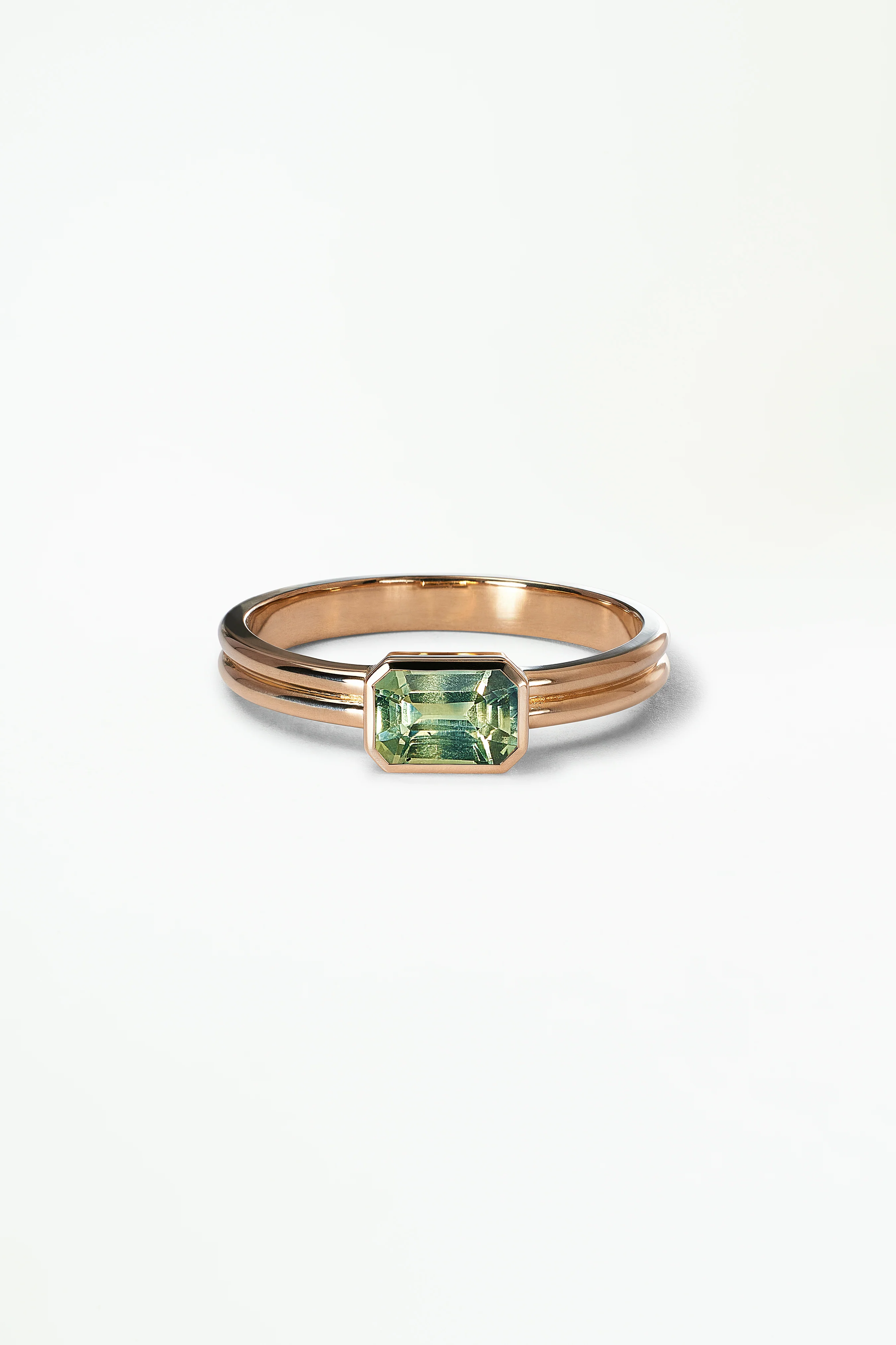 Ridge Solitaire Ring – Emerald Cut - Image 26