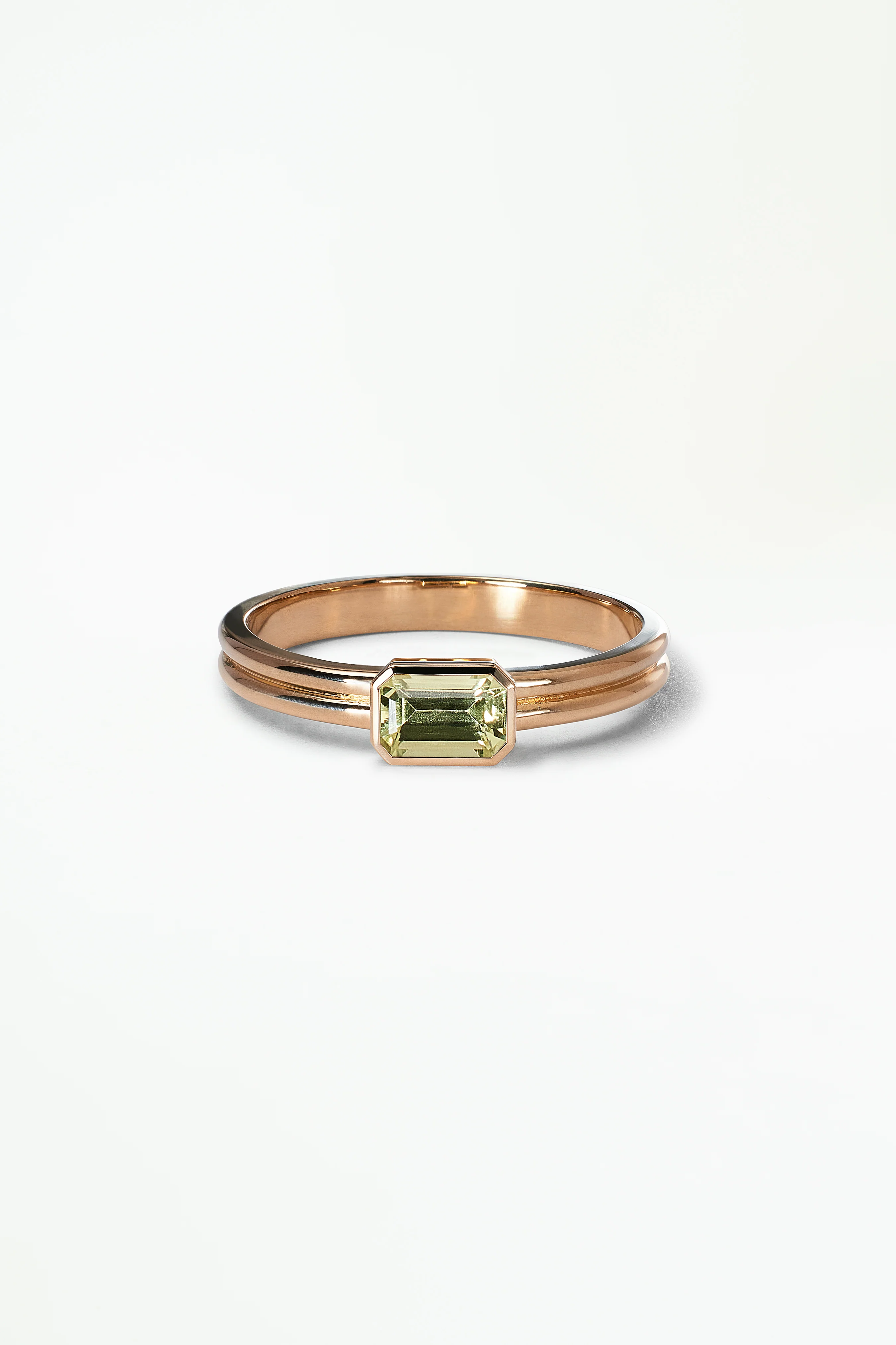 Ridge Solitaire Ring – Emerald Cut - Image 29