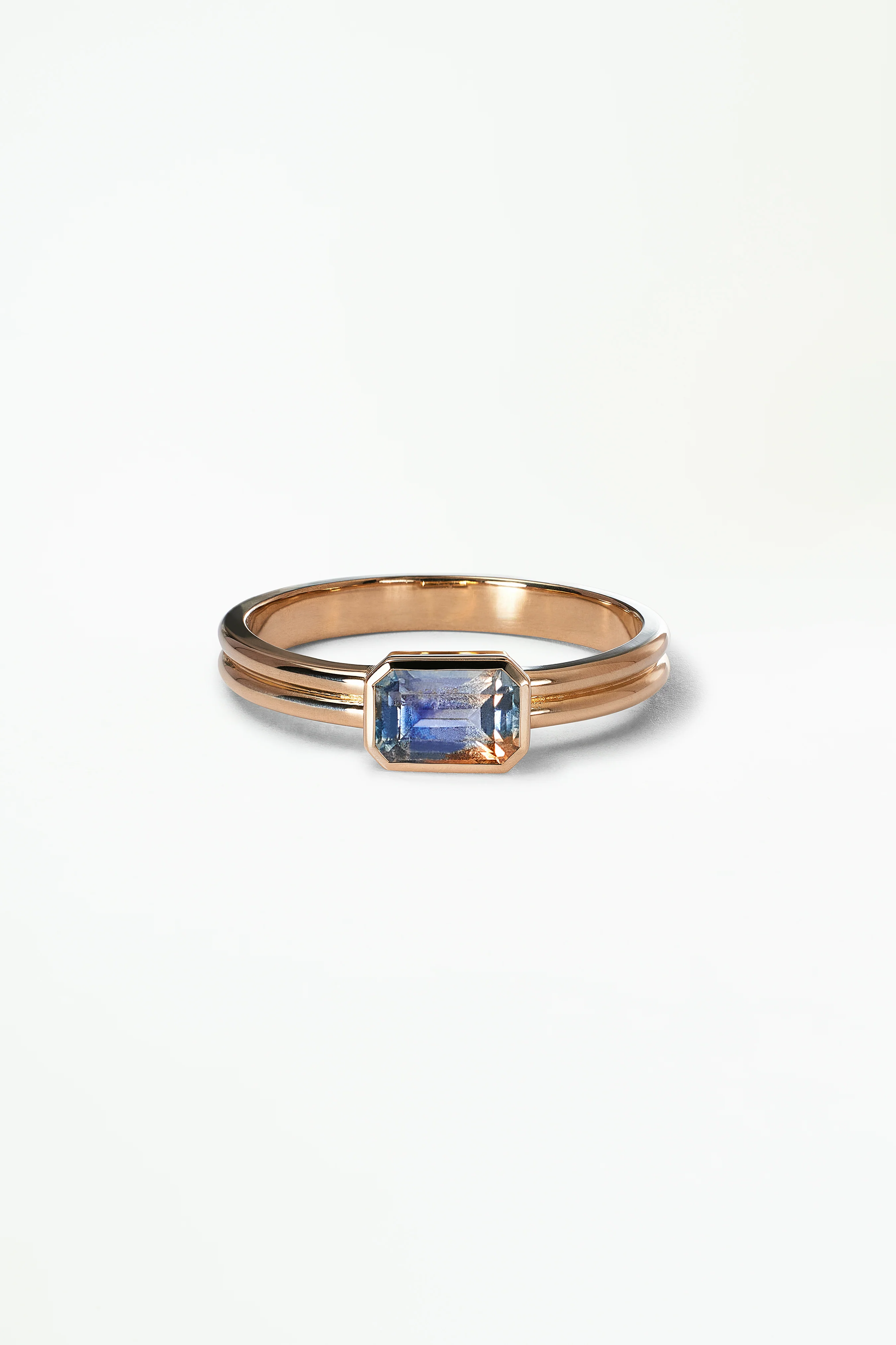 Ridge Solitaire Ring – Emerald Cut - Image 34