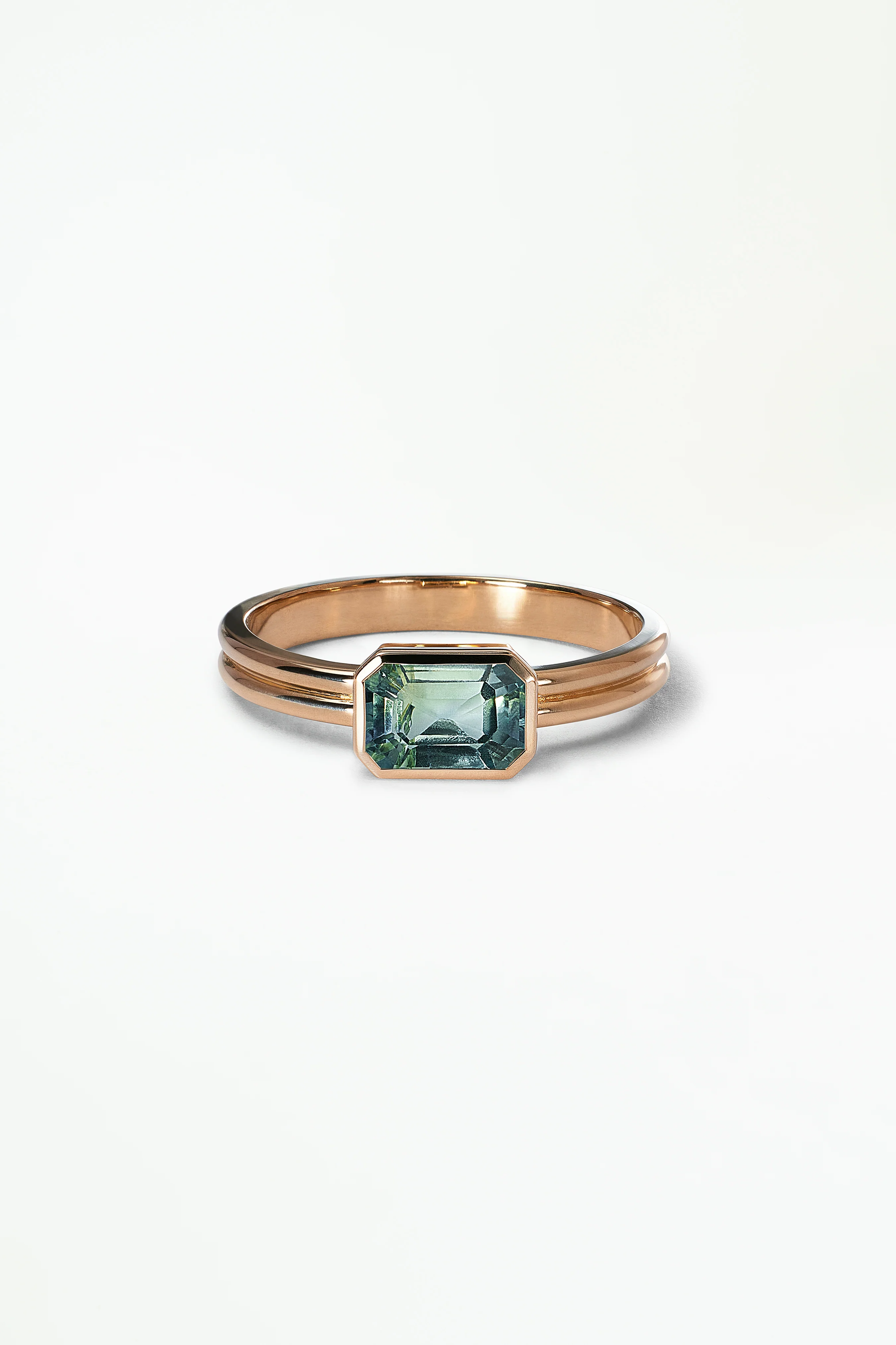 Ridge Solitaire Ring – Emerald Cut - Image 37