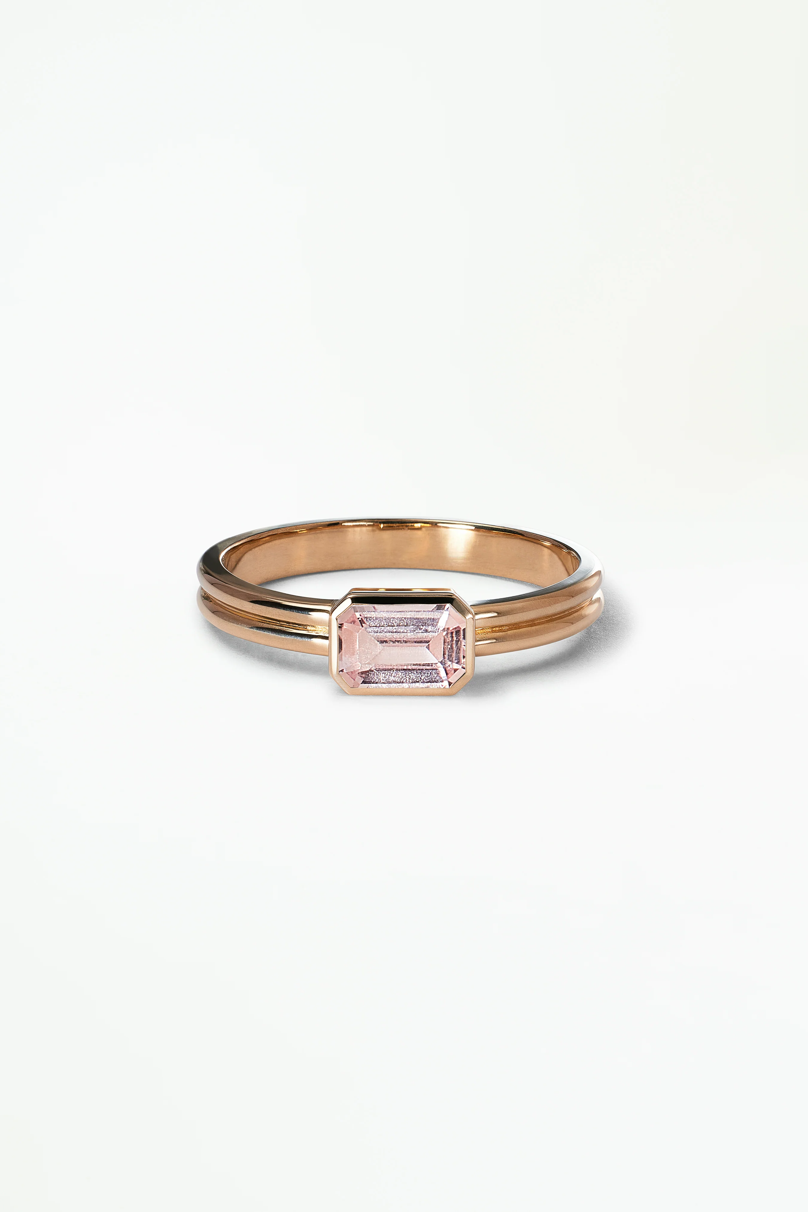 Ridge Solitaire Ring – Emerald Cut - Image 38