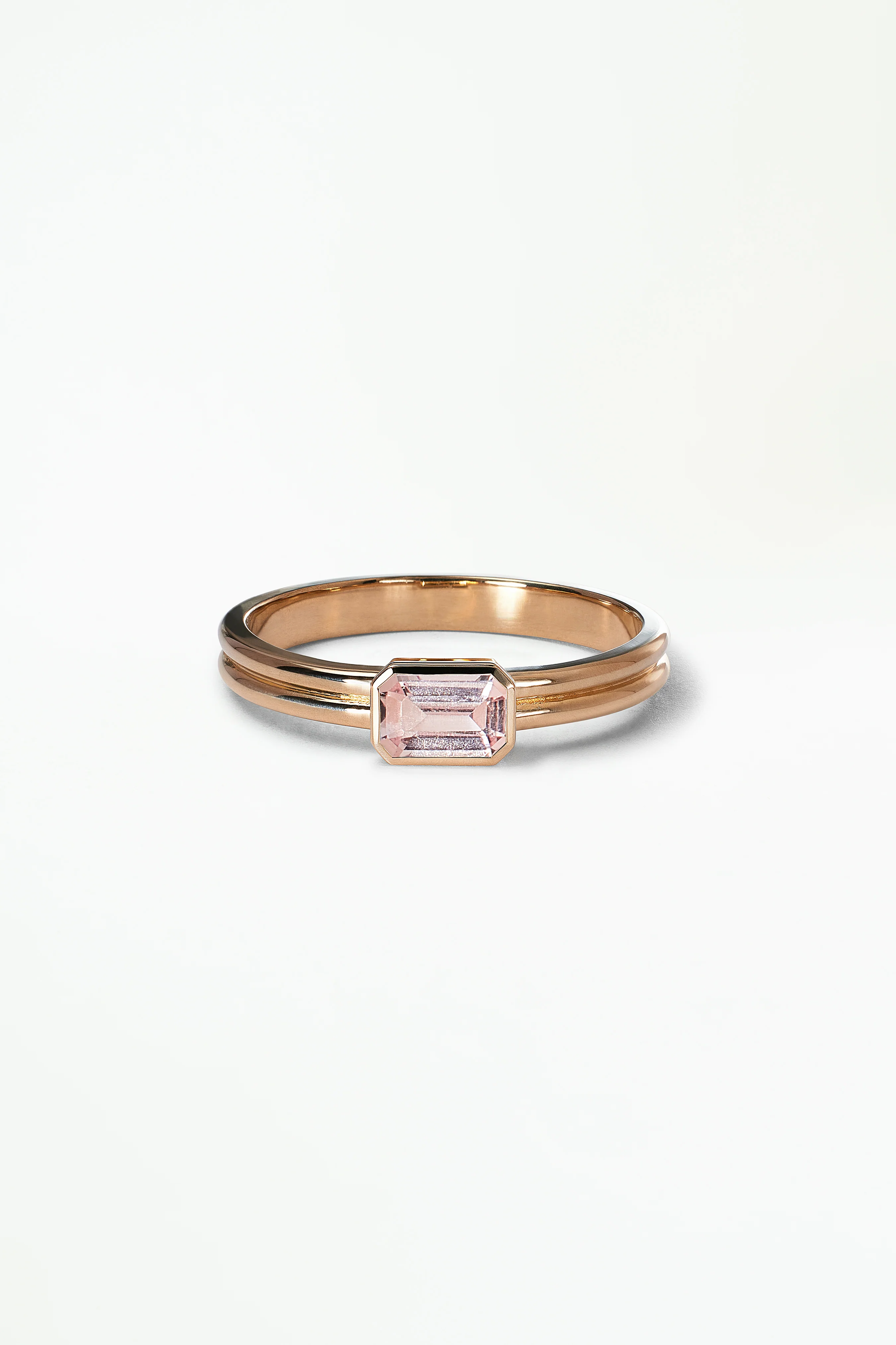 Ridge Solitaire Ring – Emerald Cut - Image 39