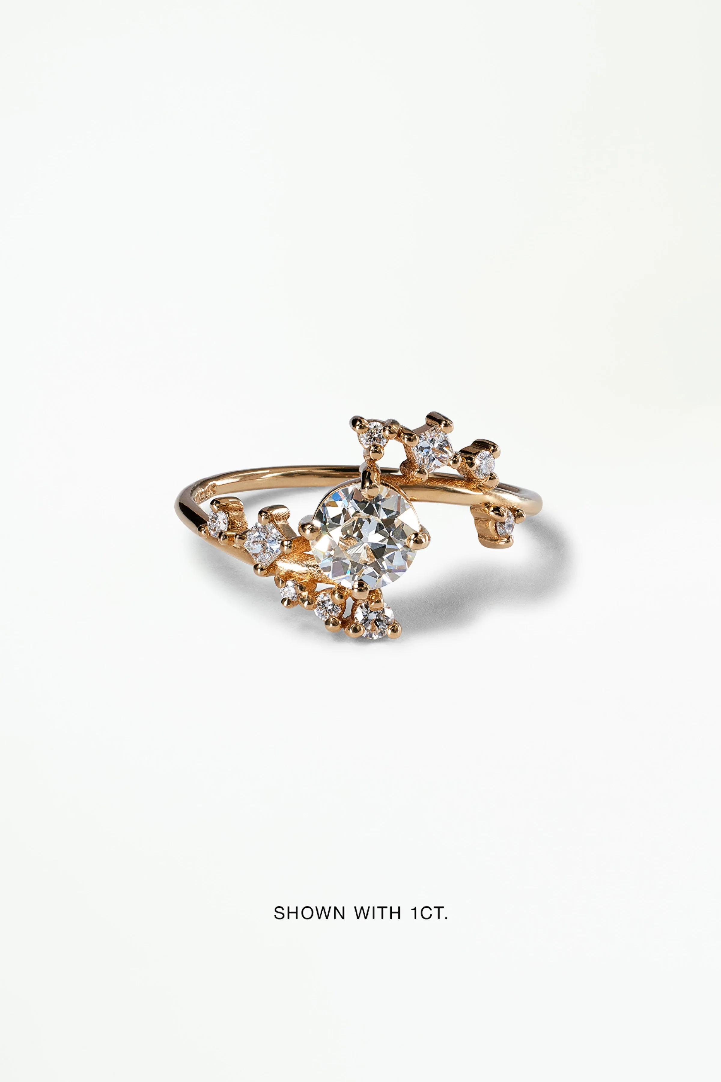 Round Brilliant Cut Diamond Celestial Ring