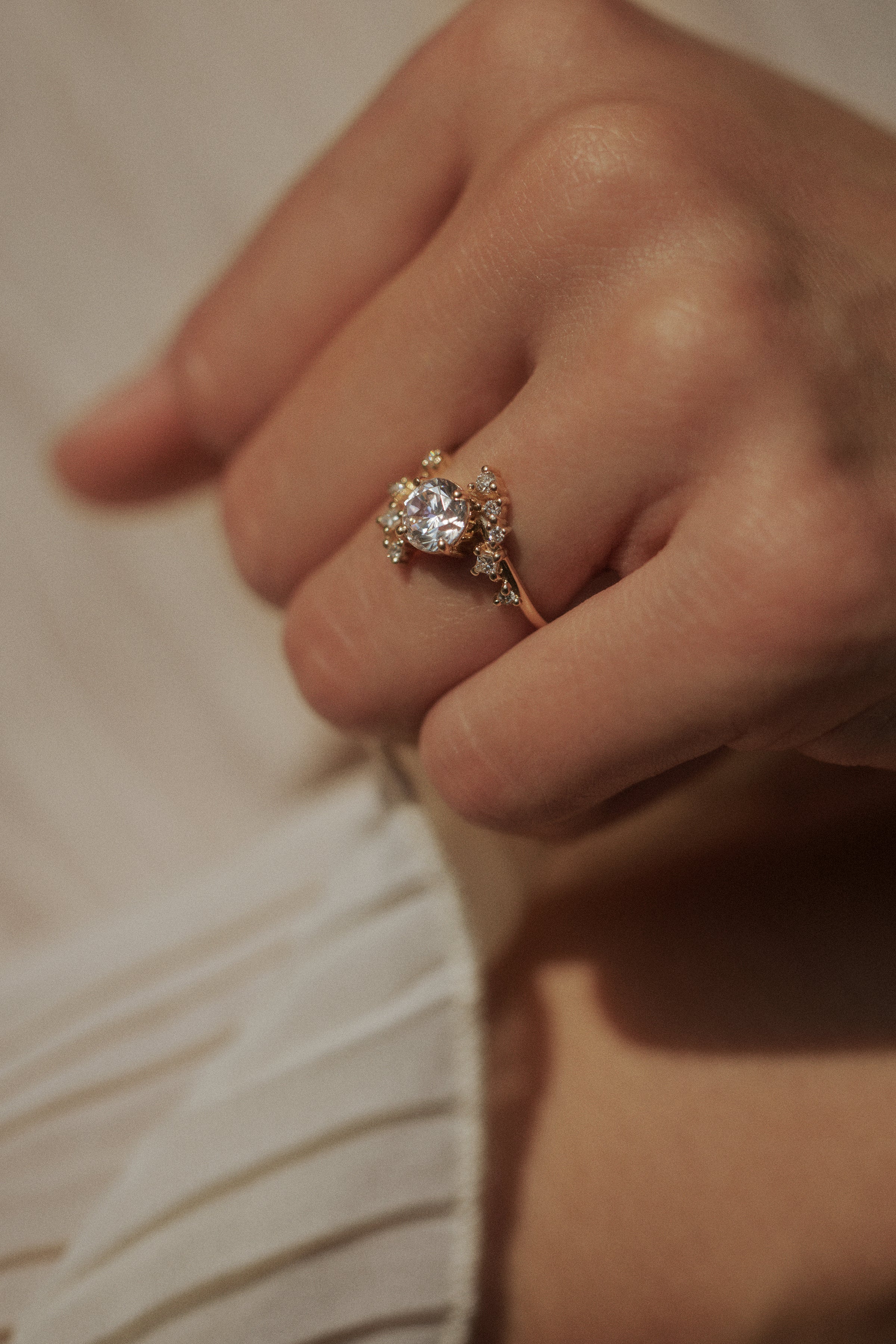 Round Brilliant Cut Diamond Celestial Ring - Image 2
