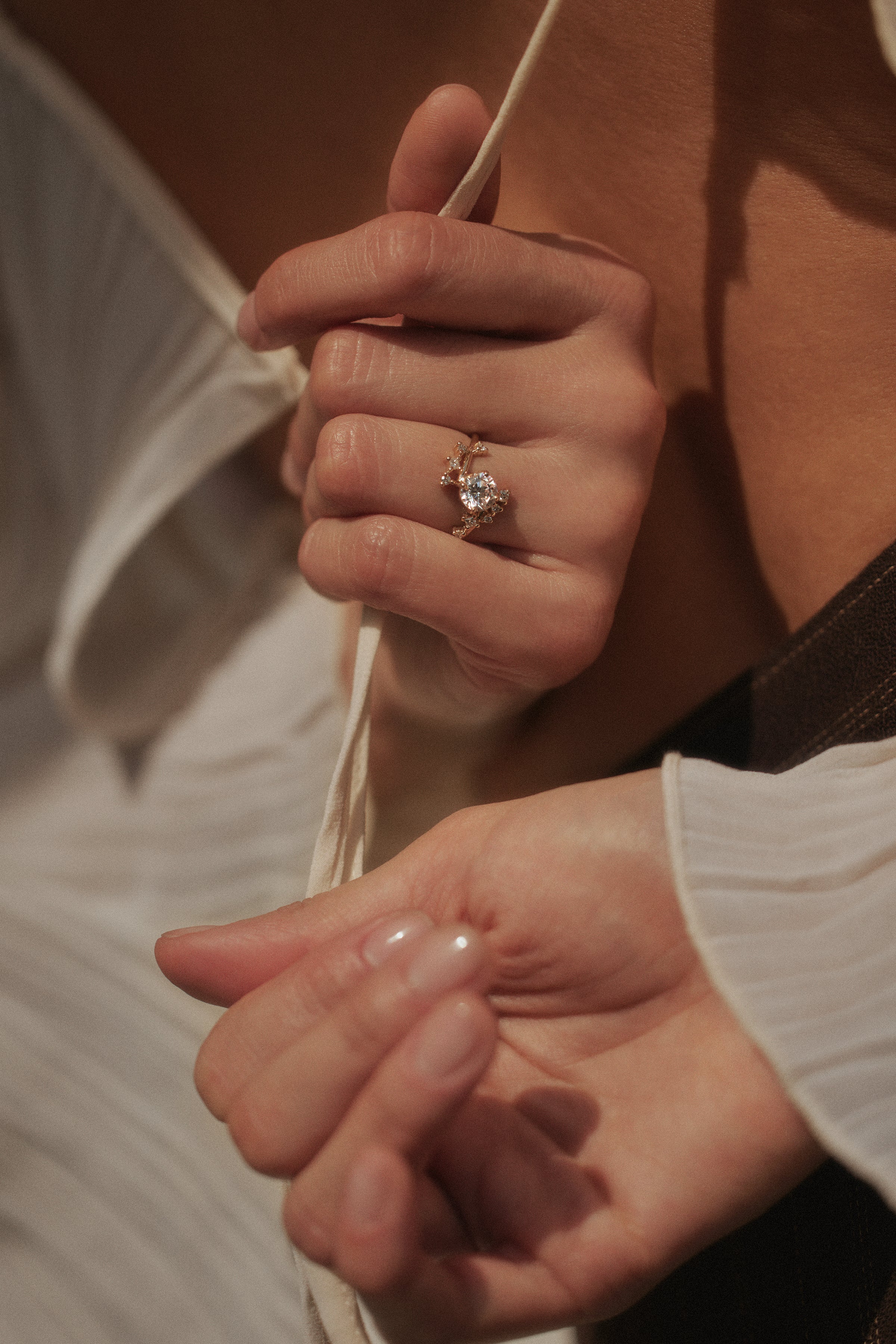 Round Brilliant Cut Diamond Celestial Ring - Image 6