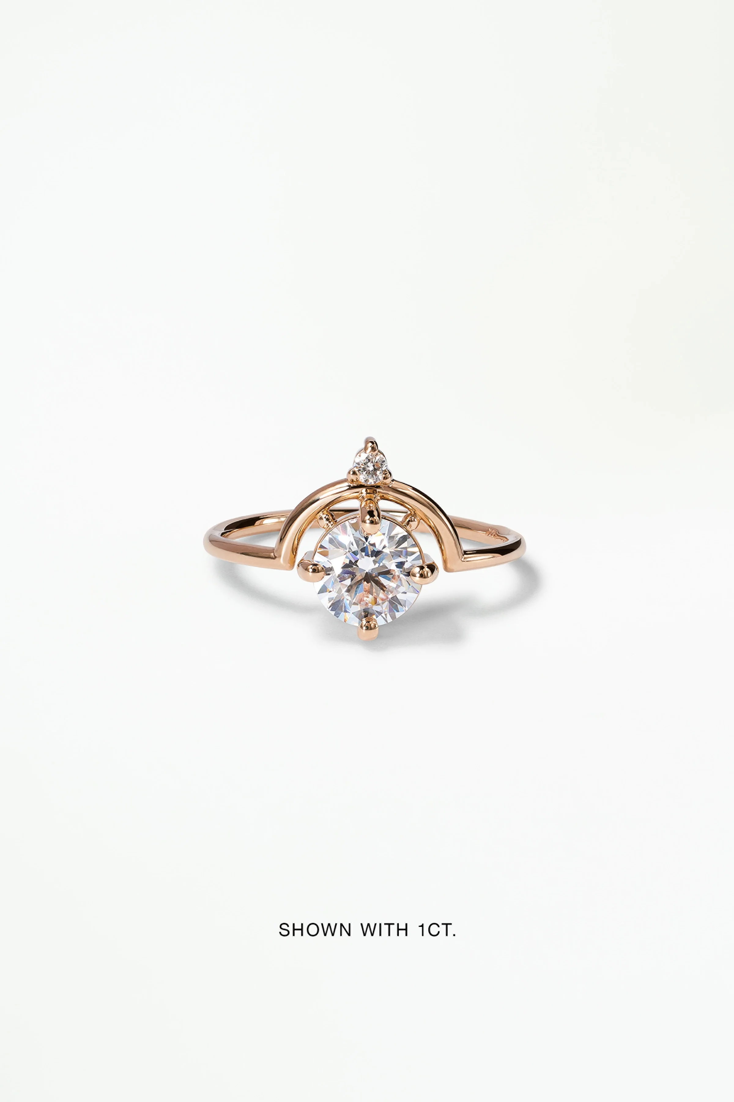Round Brilliant Cut Diamond Nestled Ring