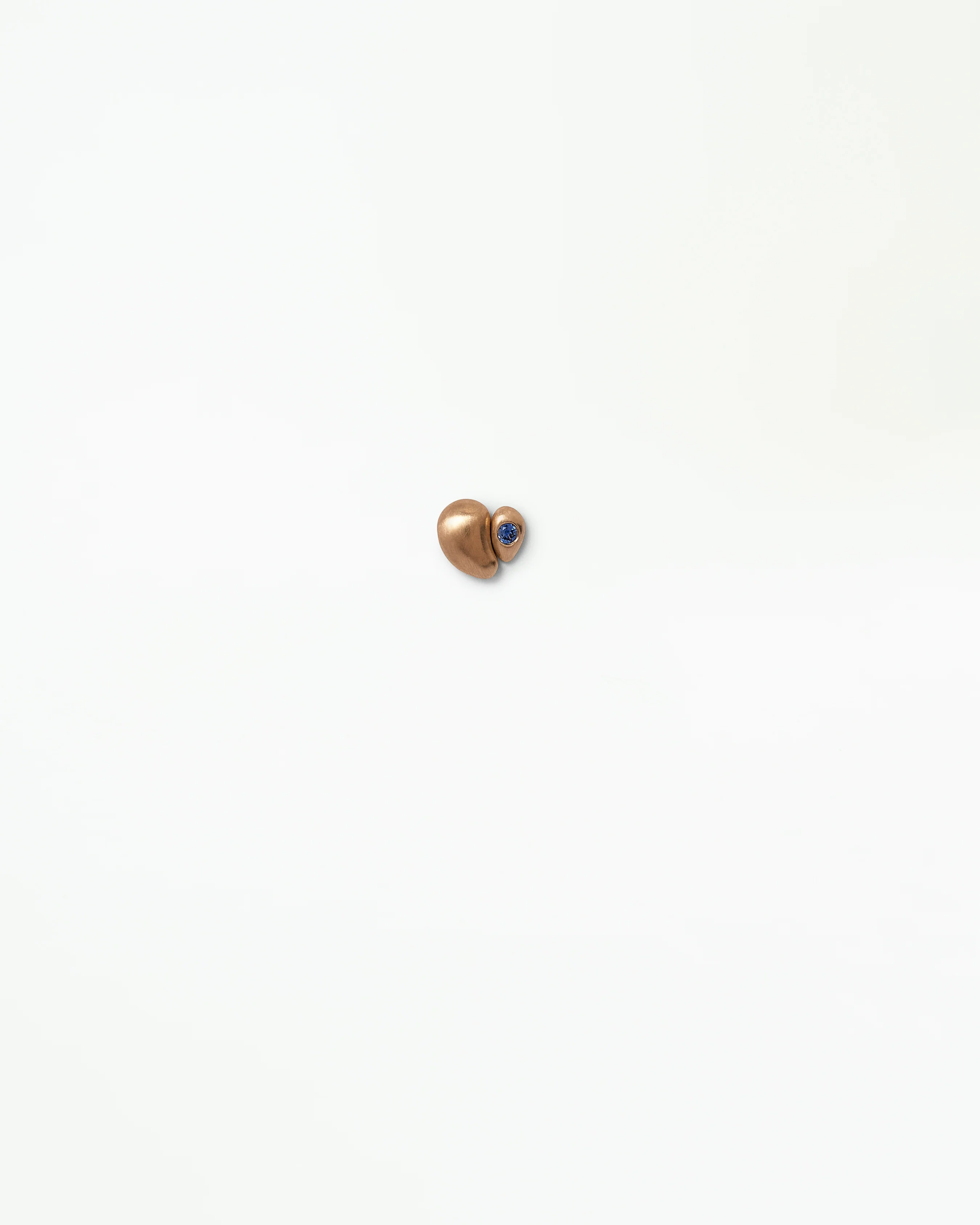 Sapphire Bean Earrings - Pair