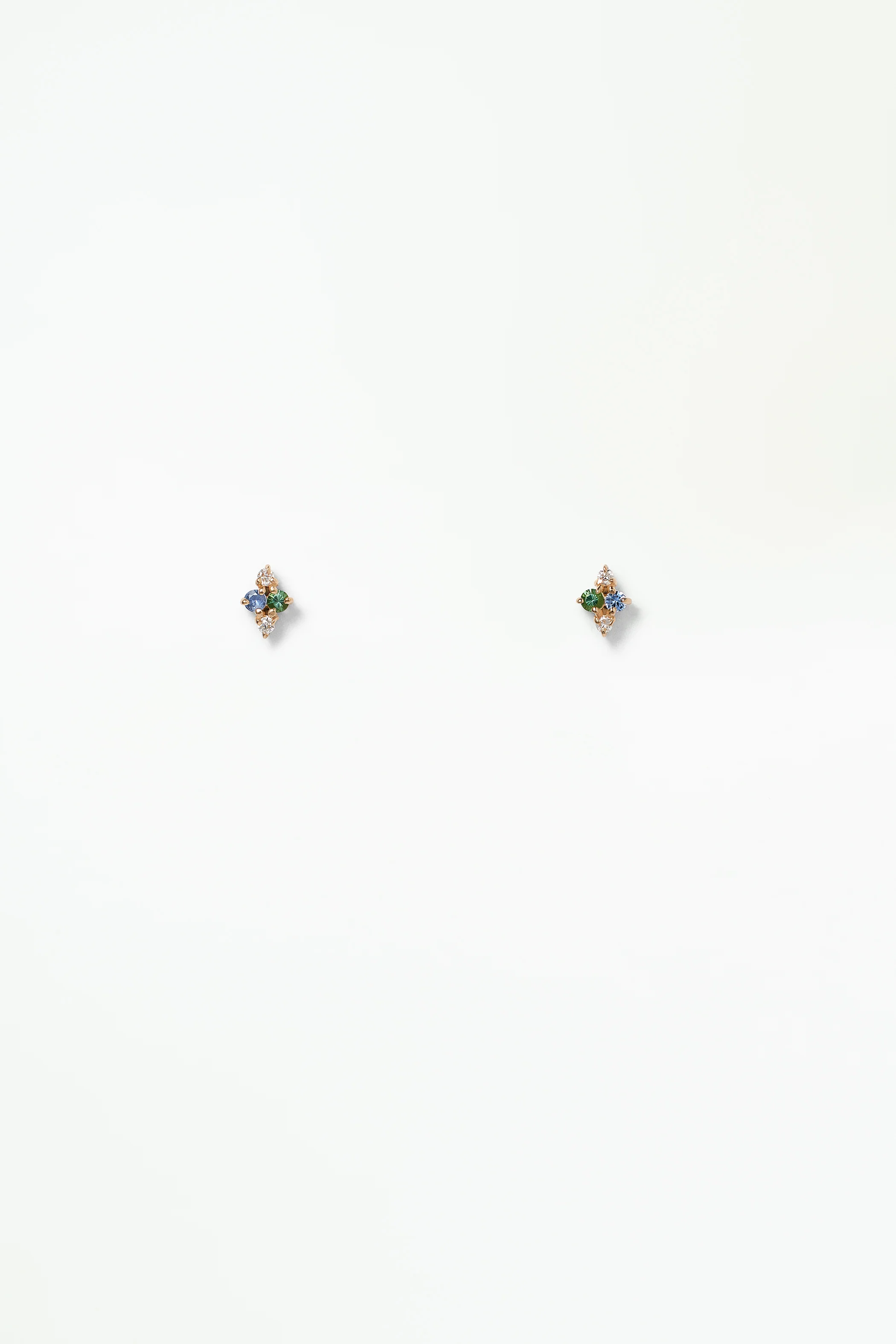 Sapphire, Tourmaline, and Diamond Covey Earring - Single