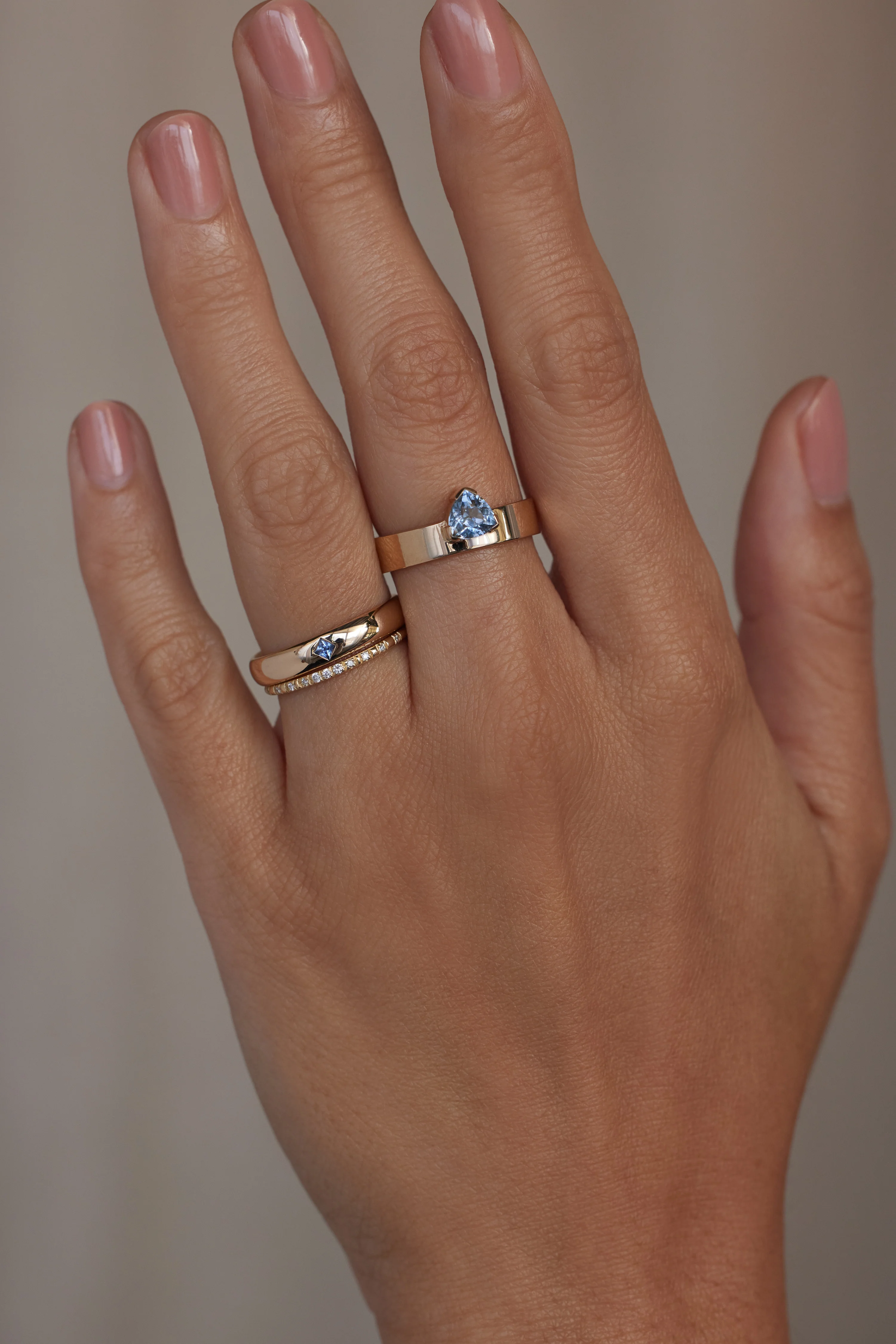 Trillion Cut Sapphire Monolith Ring No. 41 - Image 2
