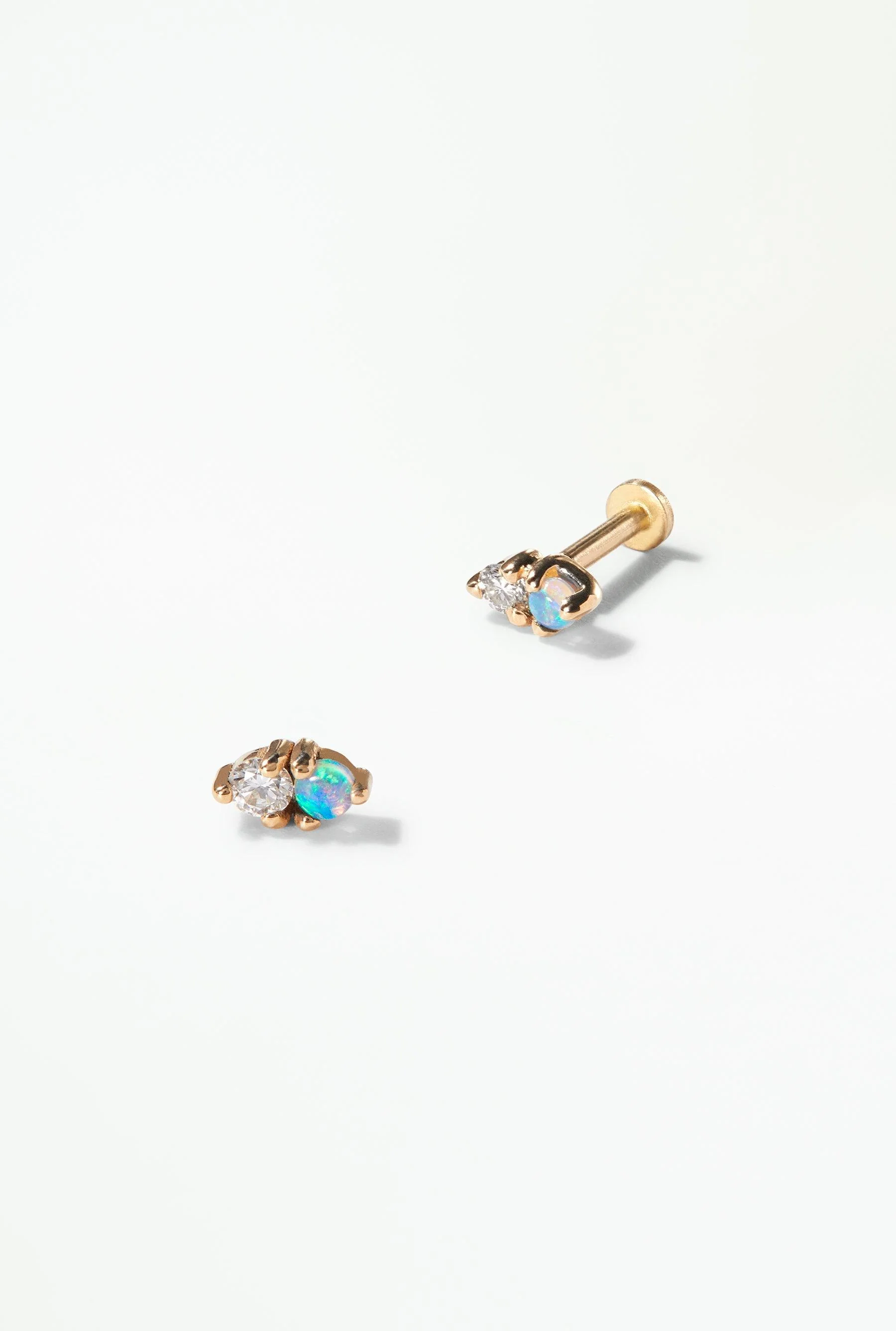Two-Step Earring - Flat Back - Single